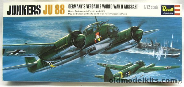 Revell 1/72 Junkers Ju-88A-4 / Ju-88D-1 - Bomber or Reconnaissance Versions (Ju88A4 Ju88D1), H113-130 plastic model kit